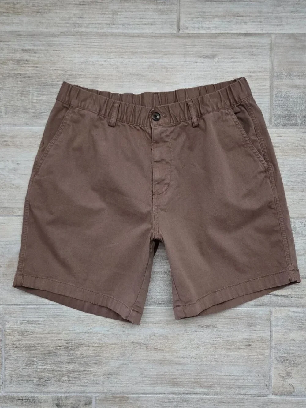 Bear Bottom Chino Shorts Men's Stretch Cinch Waist Brown Everyday Outdoor L